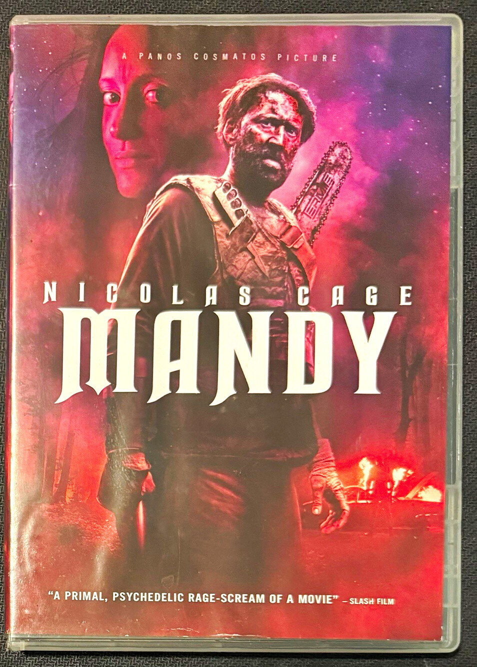 RLJE Films Mandy (2018) DVD NR Nicolas Cage WS Deleted/Extended Scenes